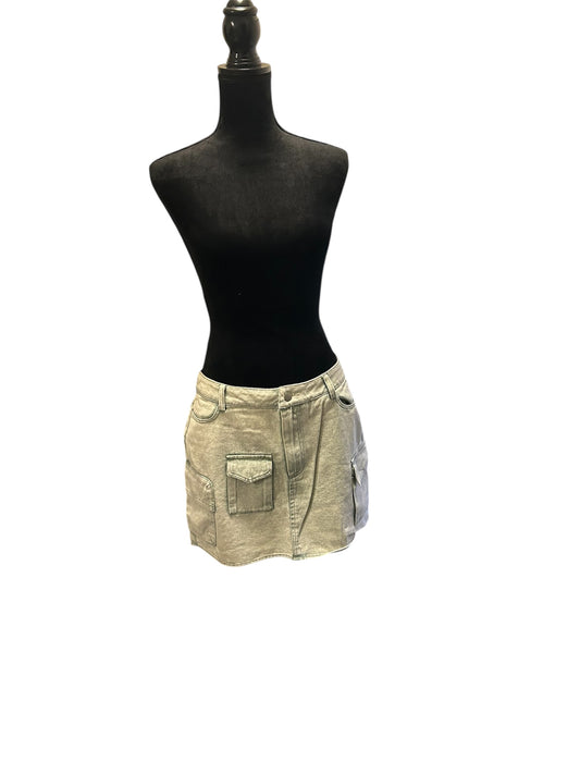 Distressed Jean skirt