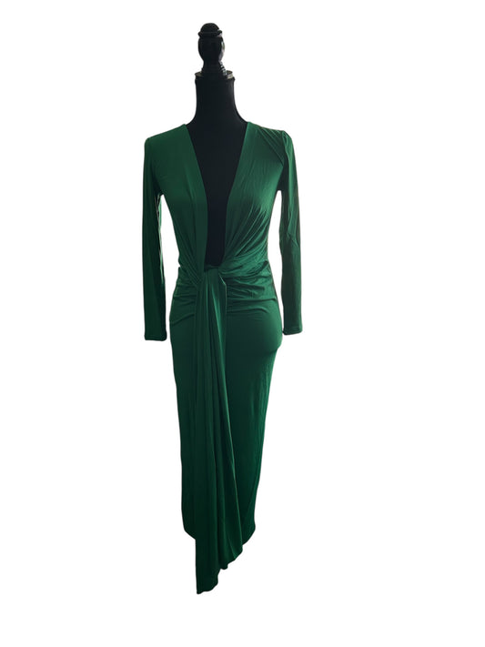Sexy green evening dress