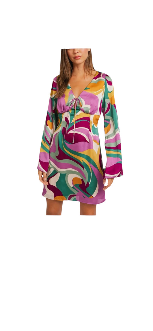 Multicolored mini dress
