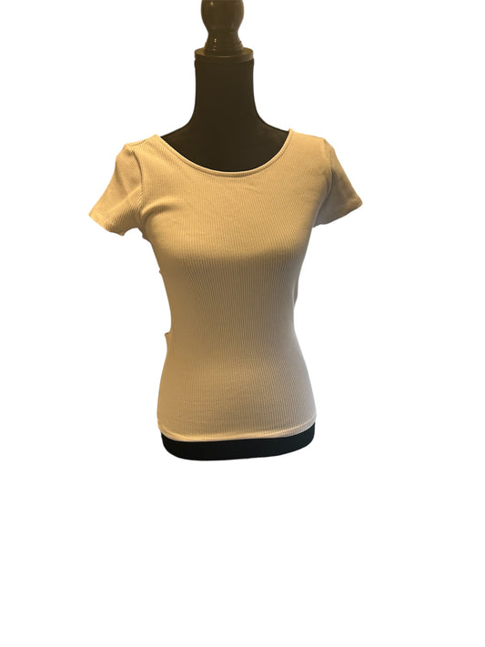 White open back cross shirt